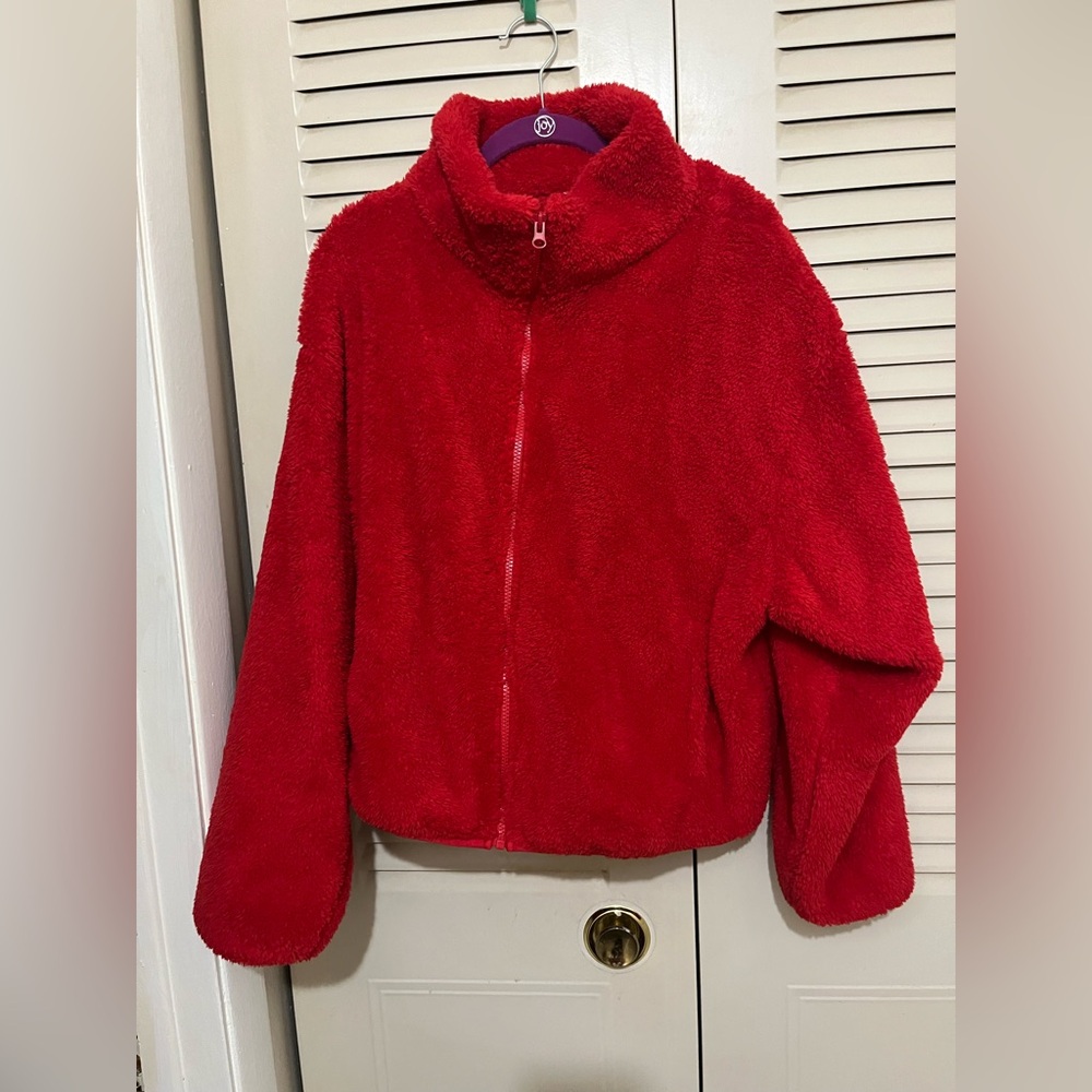 Old Navy fuzzy zip up sweatshirt size XL